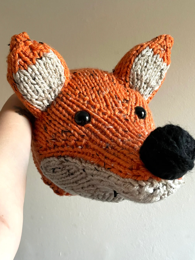 Fox Head Knit Kit. A giant fox head.