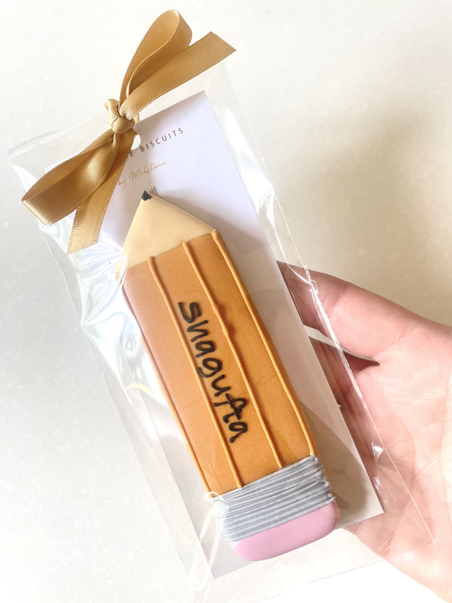 Thank you teacher pencil biscuit