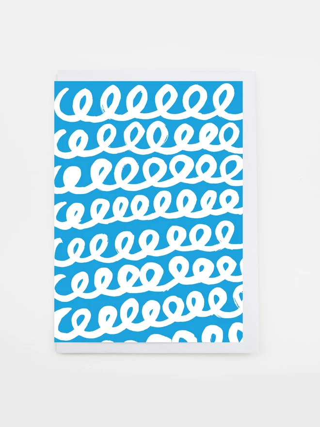 curly pattern greetings card