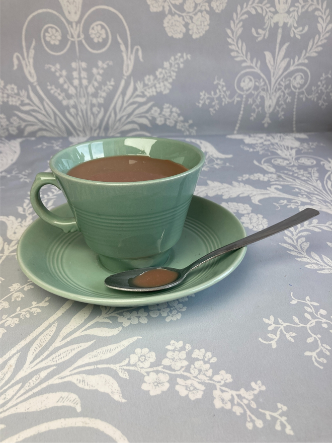 Cup Of Tea Sculpture In Vintage Beryl Ware