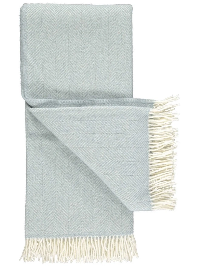 Organic Wool Throw, an organic wool throw folded on a white surface. 