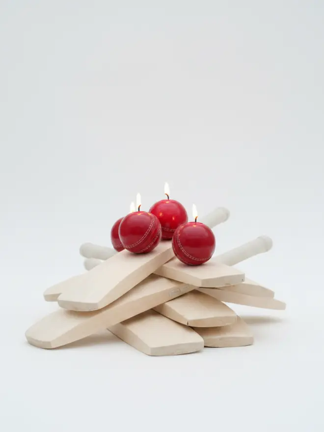 Cricket Ball Candle