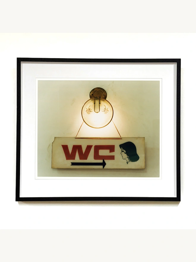 WC Typography Bathroom Art Framed in Black