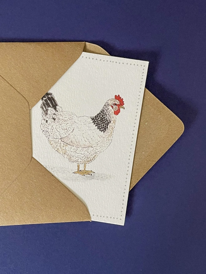 Garden Lover's Chicken Notecard