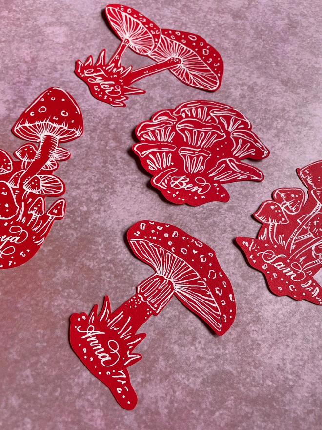 Toadstool Place Cards