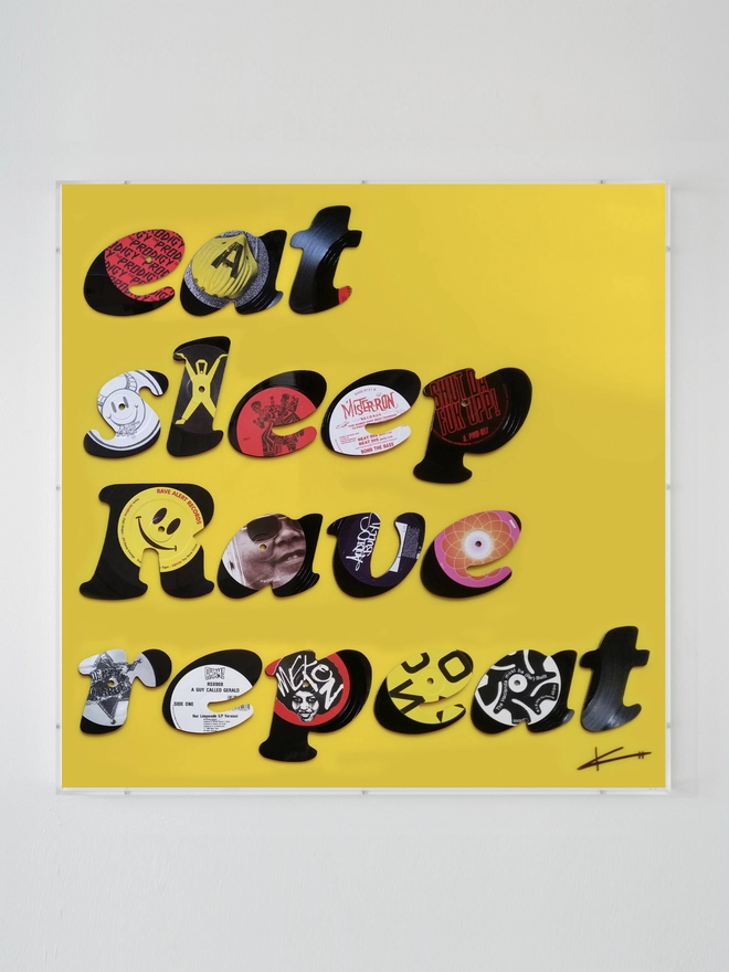 Eat Sleep Rave Repeat dance vinyl records