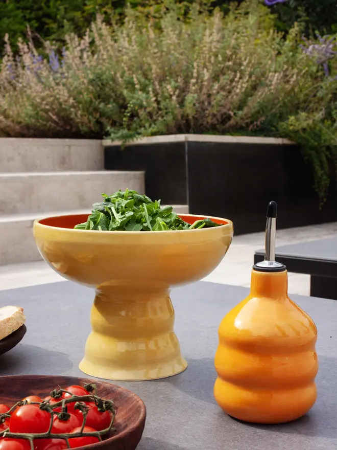 Tangerine oil bottle