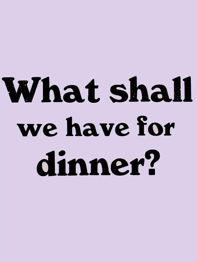 Dinner poster lavender