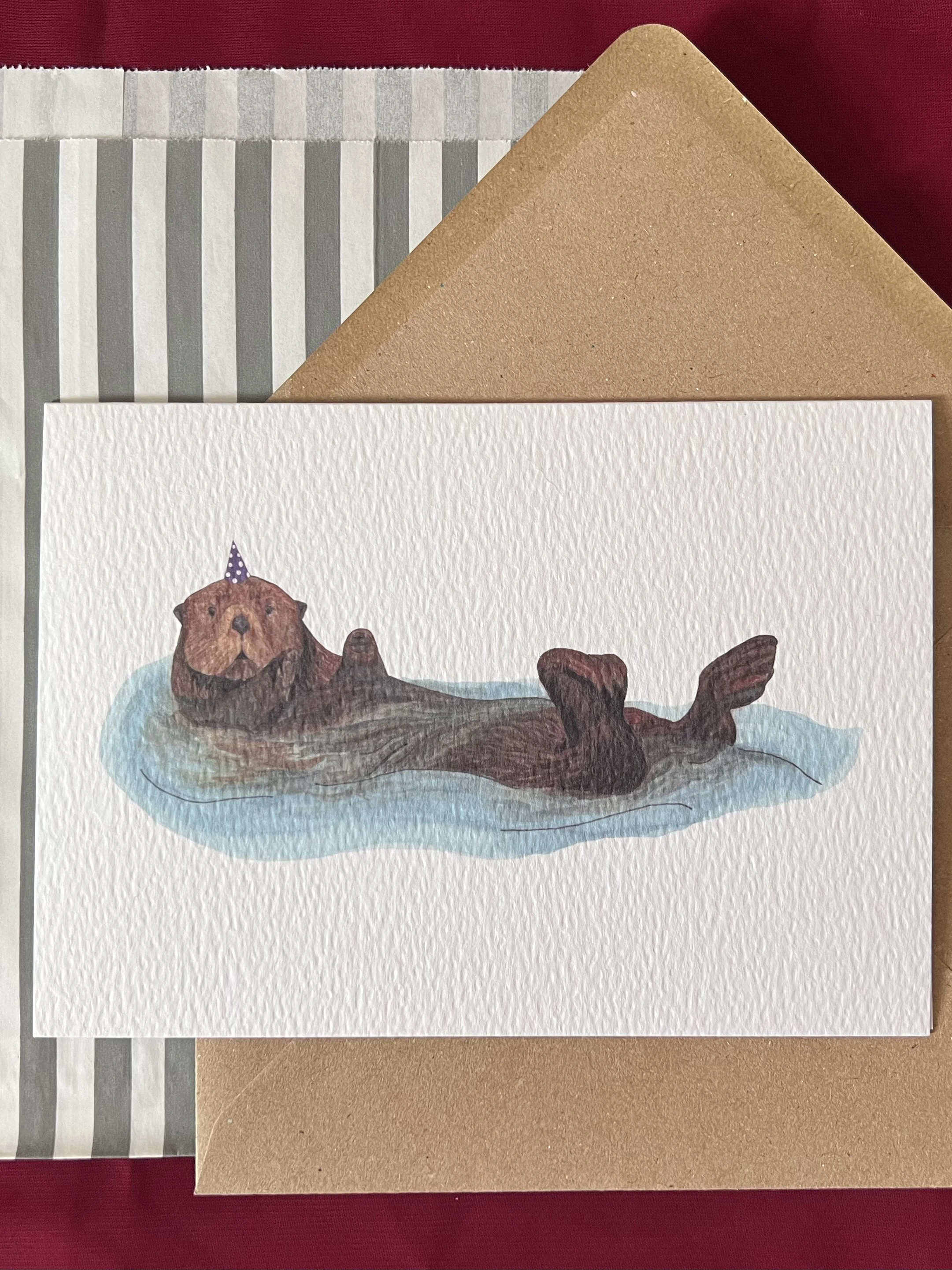 Party Sea Otter Card