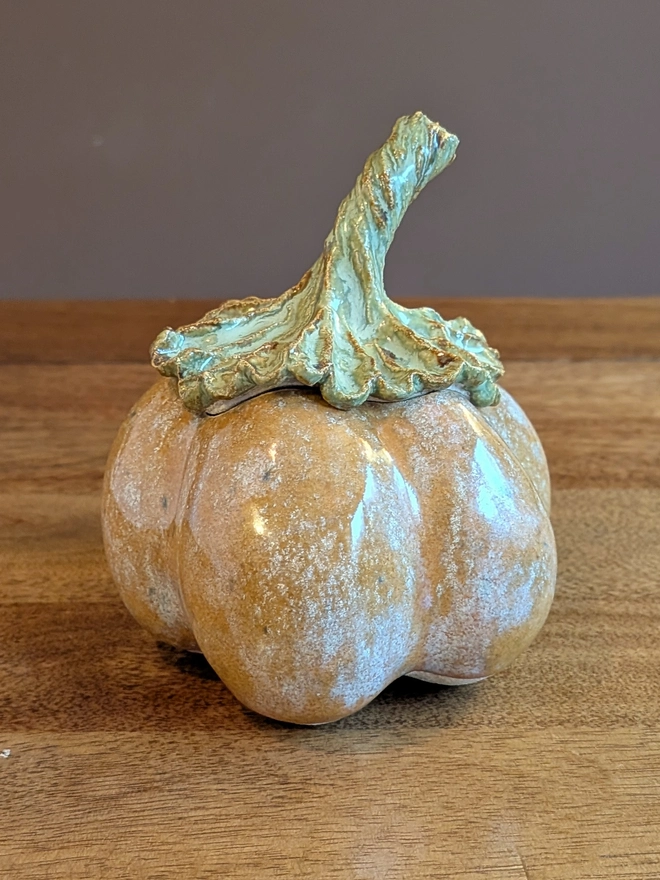 Pumpkin storage pot with lid