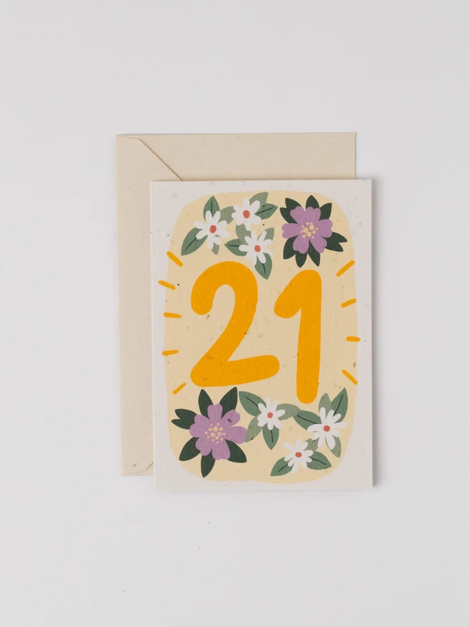 Plantable 21st Birthday Card