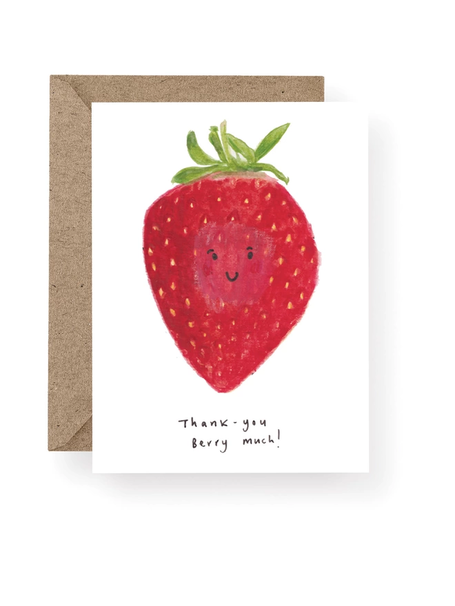 Thank you Strawberry Greeting Card