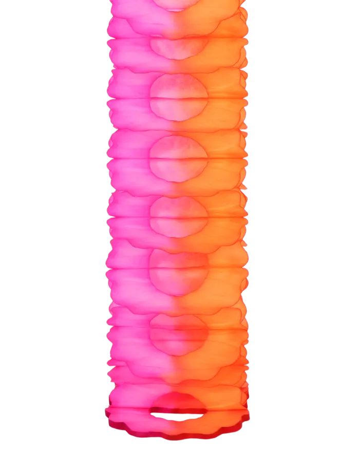 Two-Tone Garland 4m, Fuchsia & Tangerine