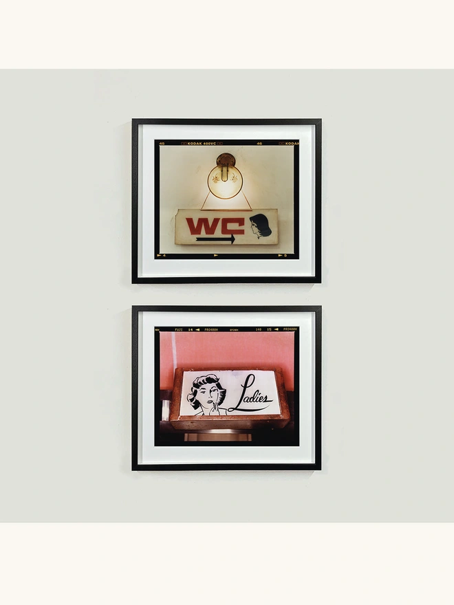 WC Ladies sign photograph small framed in black