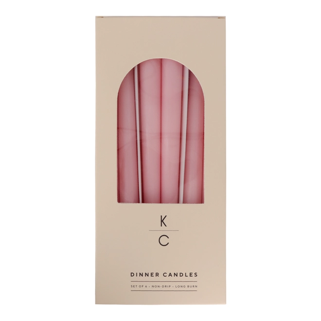 Box of pink dinner candles