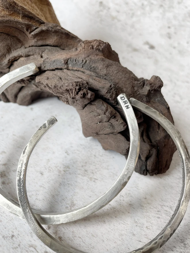 These cuffs are made from recycled sterling silver and can be personalised with initials for yourself or as a gift - a thoughtful present for your dad, boyfriend, groom, best man or for yourself for special occasions. A great Christmas gift for the man who means everything to you. Made by Celina C Jewellery, a small business in the UK, find on Holly & Co.