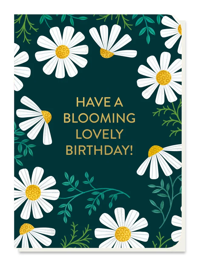 blooming lovely birthday flower birthday card