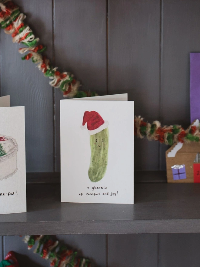 Gherkin of comfort and Joy Christmas Card 
