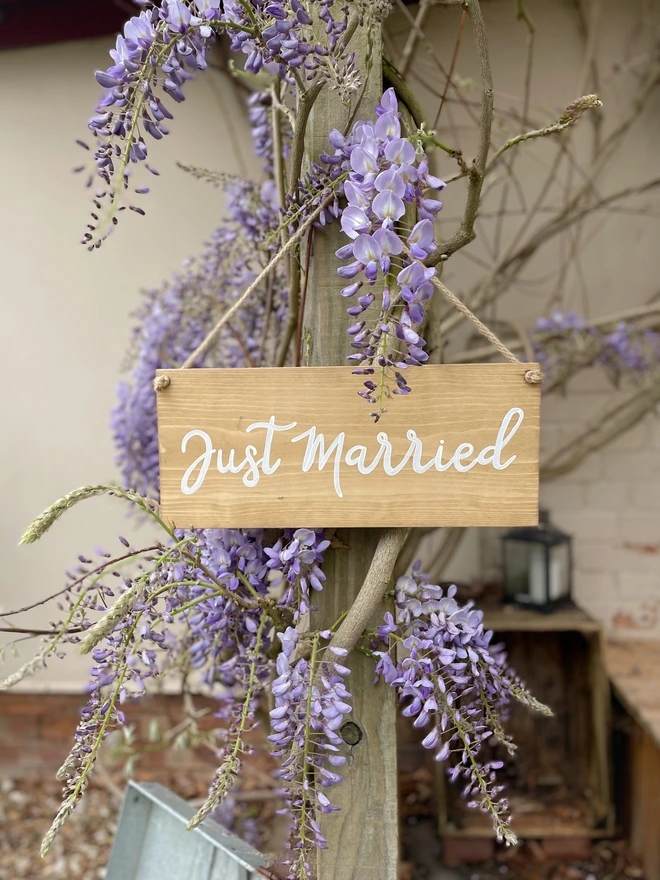 just married sign
