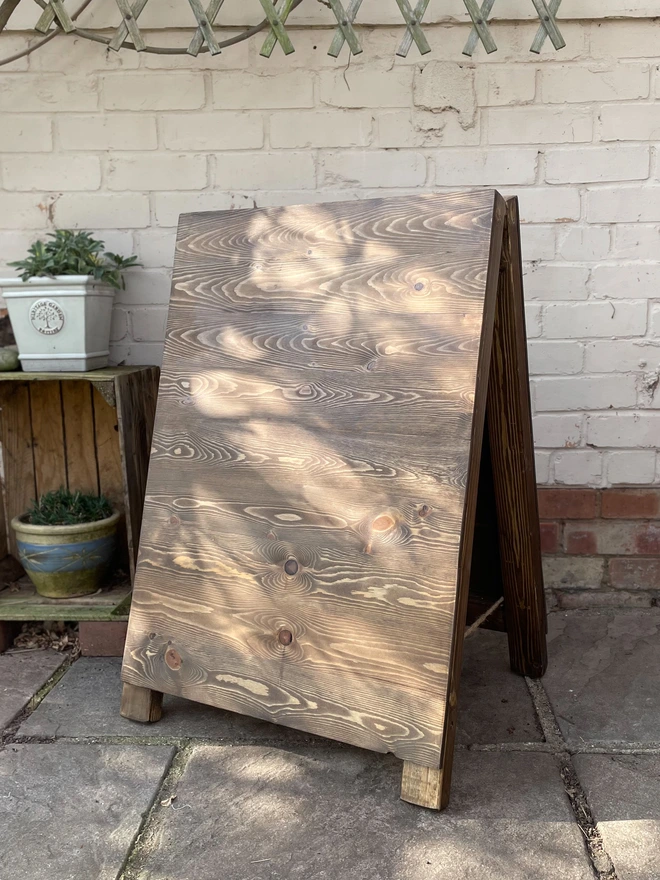 blank wooden custom A-Frame