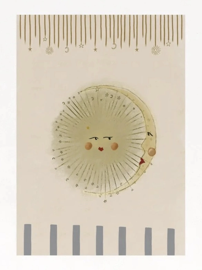 Astral Weeks Art Print, a colourful print sitting on a plain white surface. 