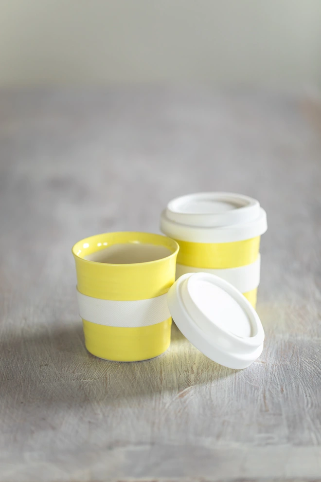 Daffodil yellow travel cup