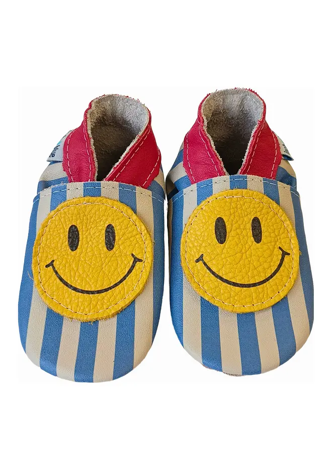 smiley toddler shoe inch blue