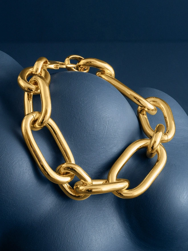 Loel Gold Thick Chain Bracelet 2