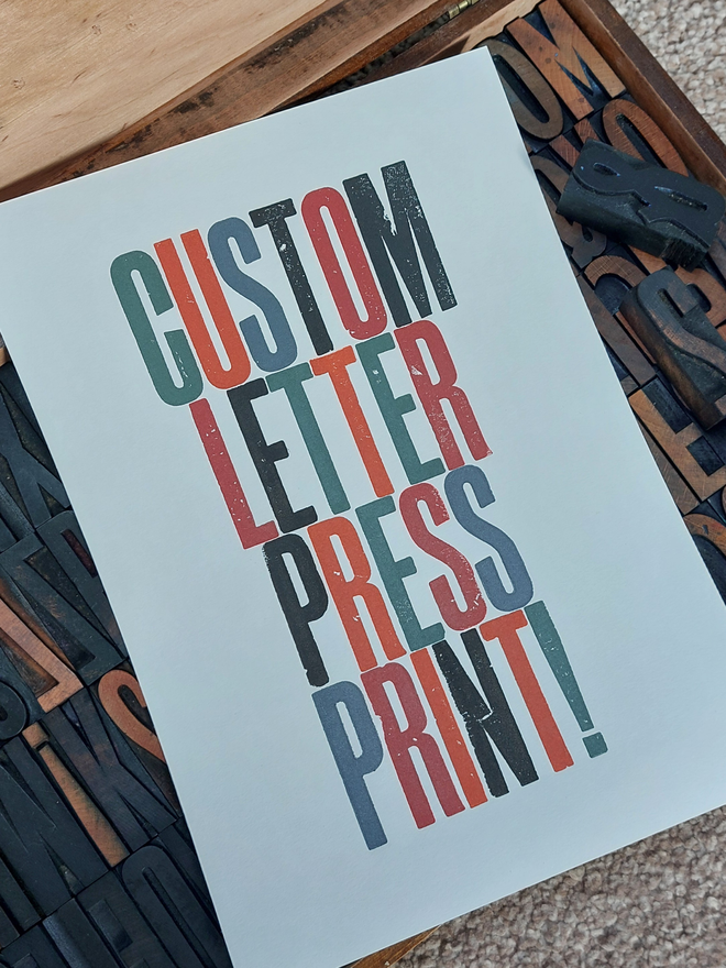 Custom Letterpress Print