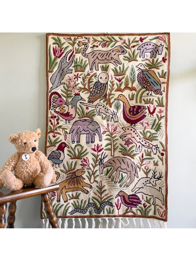 Moppet hand-embroidered alphabet abc tapestry Kolahoi lifestyle