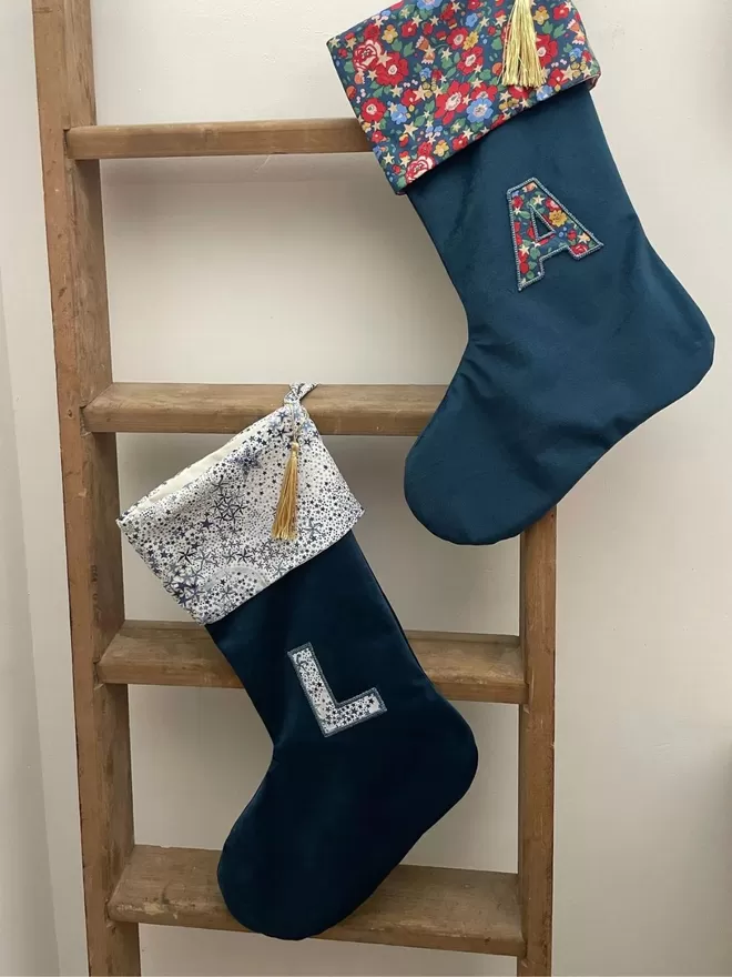 Liberty Navy Christmas Stocking