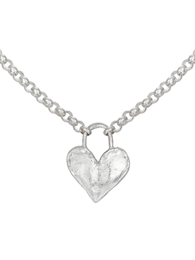 Sterling silver heart necklace