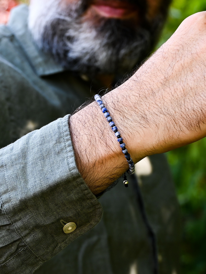 men stone bracelet