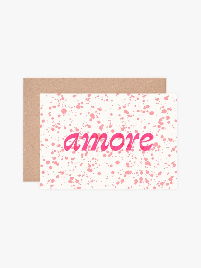 amore love splatterware card cutout