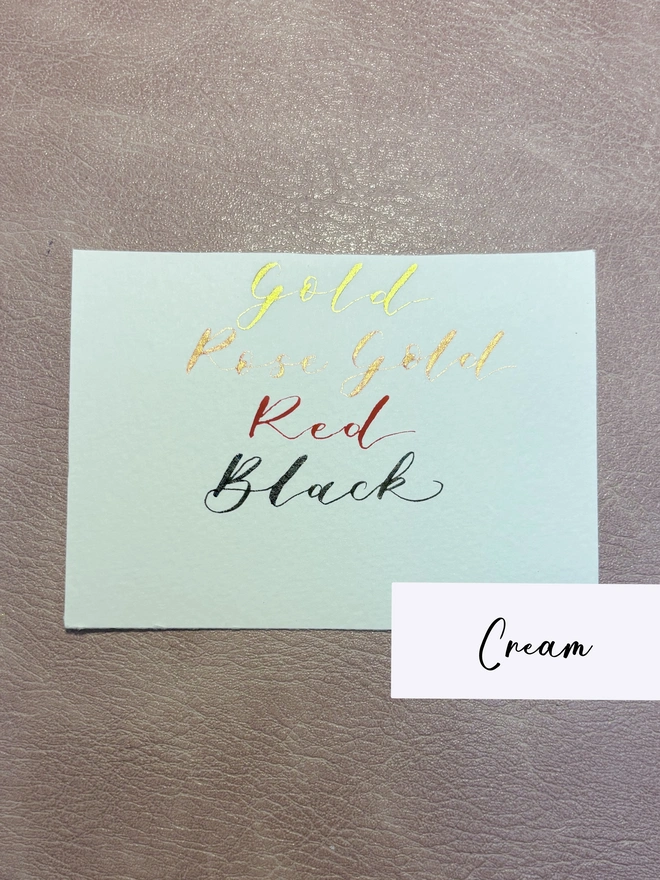 Cream Ink Options