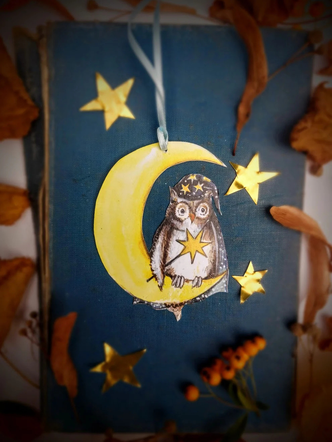 halloween owl hanging decoration