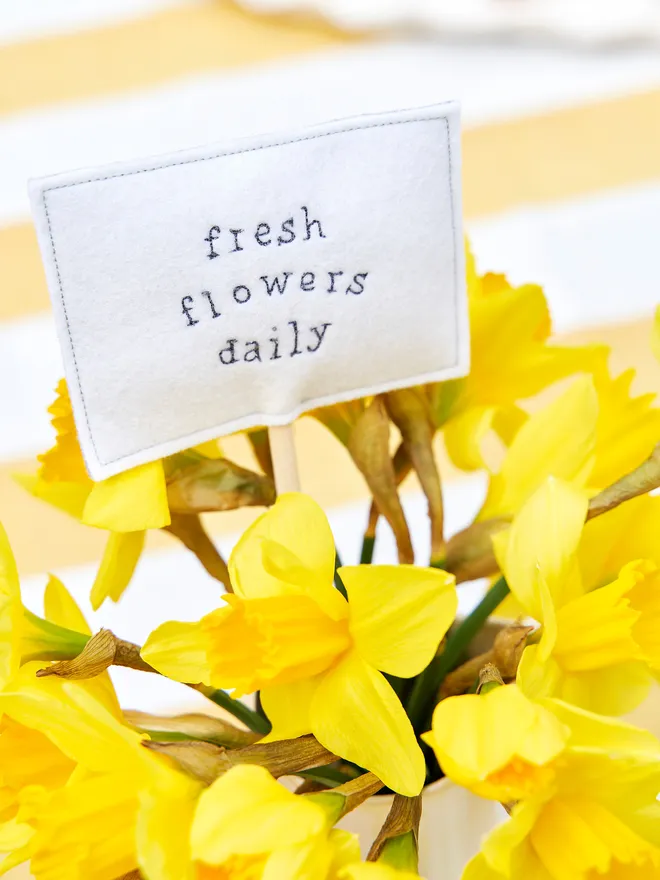 Fresh flowers served daily