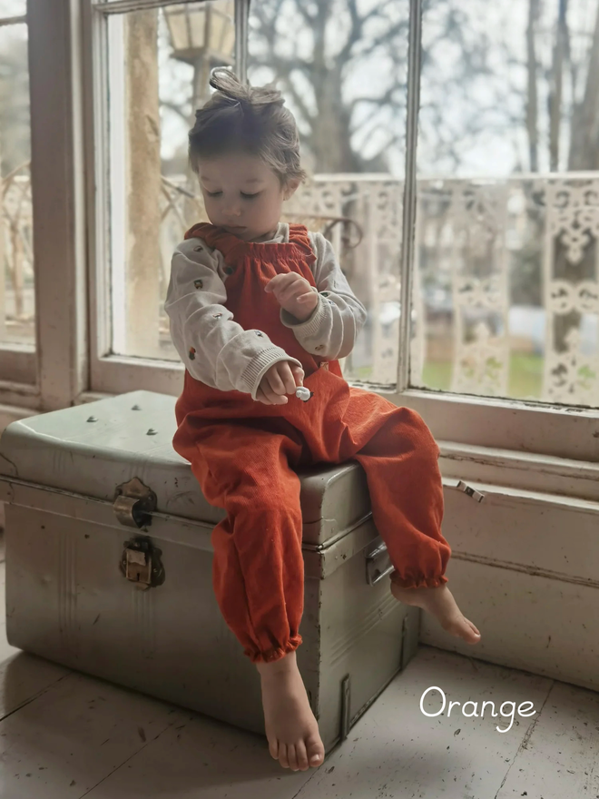Kids' Organic Cotton Corduroy Dungarees