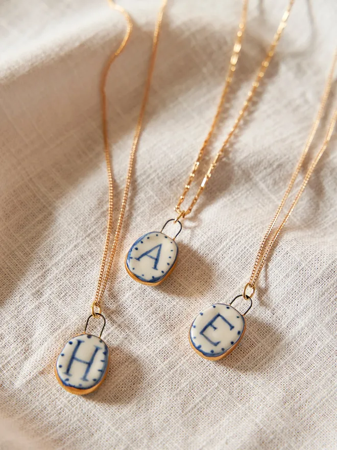 Personalised ceramic initial charm