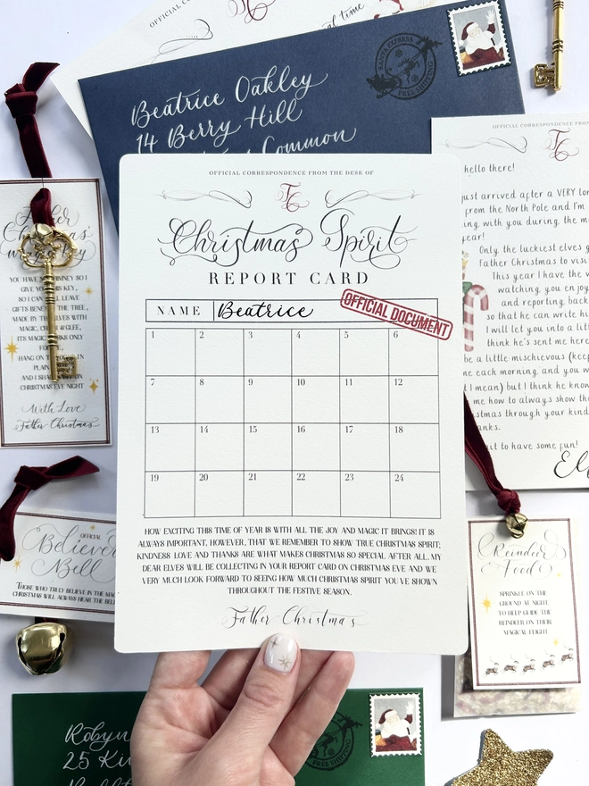 Christmas Spirit Report Card / Reward Chart