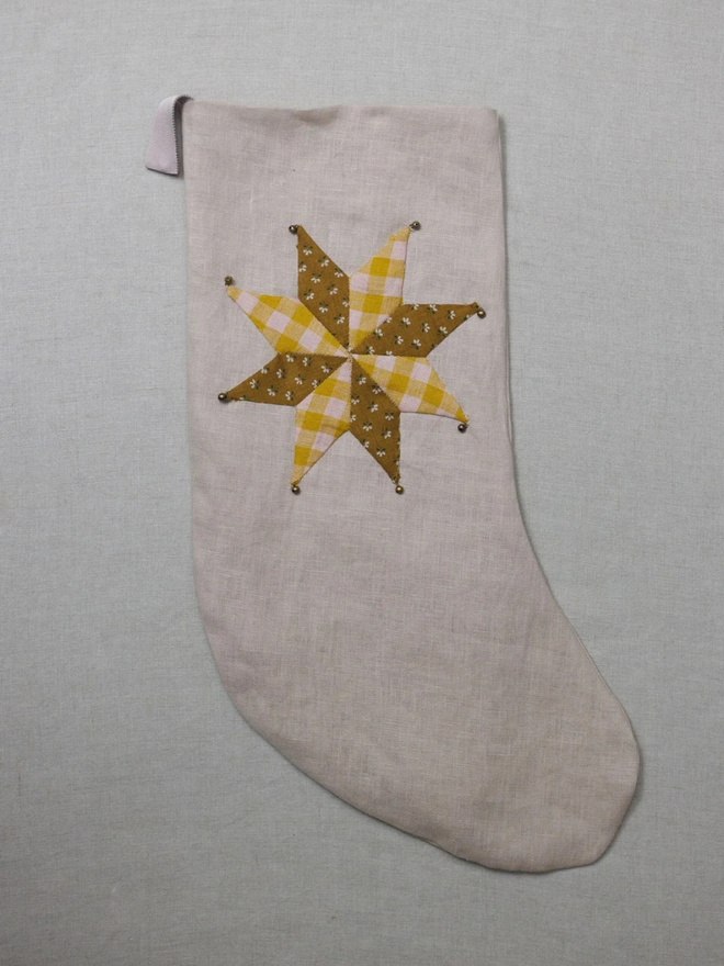 patchwork star christmas stocking