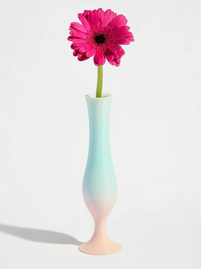 pink and blue 3d printed vase