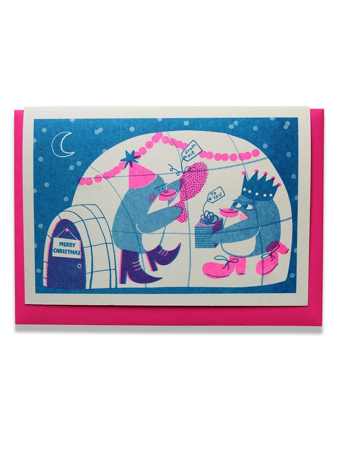 'Igloo' A6 Riso Christmas Card