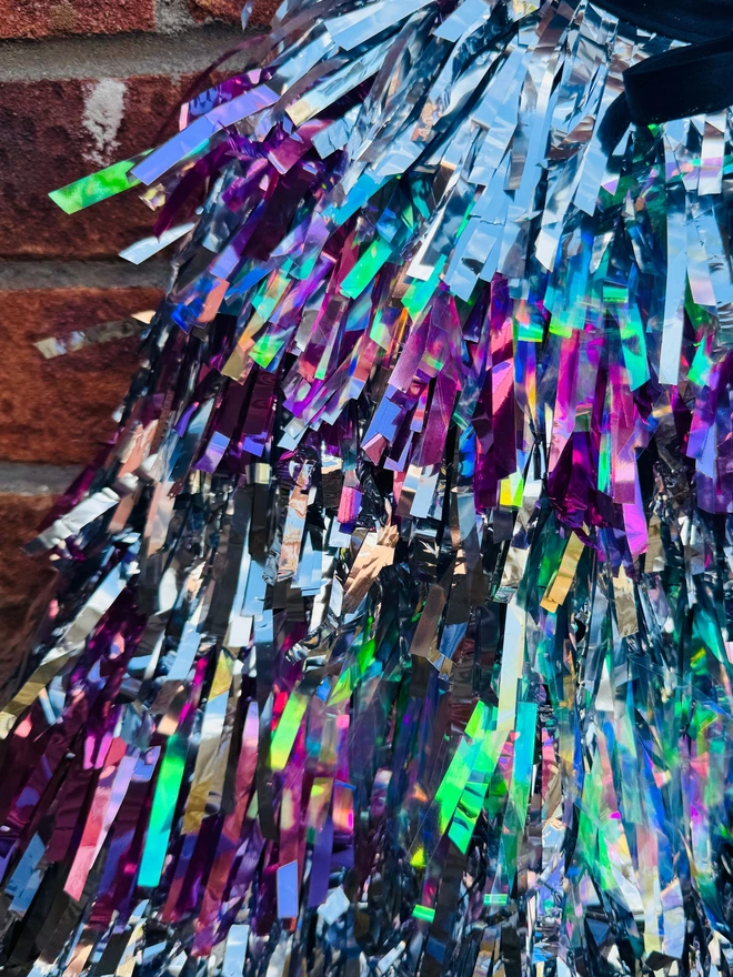 Tinsel cape festival cape festival jacket festival fashion bestival Glastonbury cape tinsel cape glitter cape 