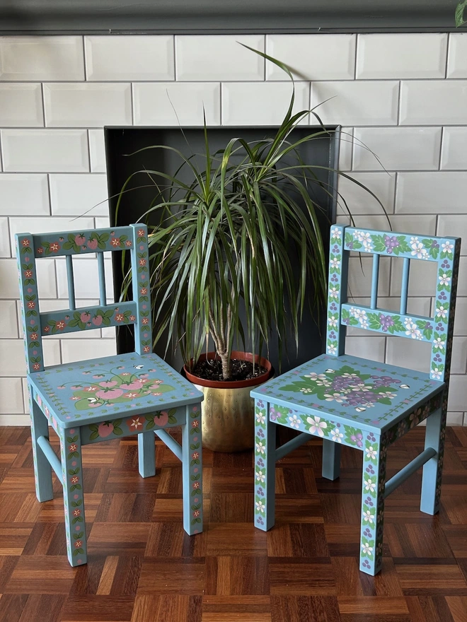 Child's Wooden Hand Painted Chair