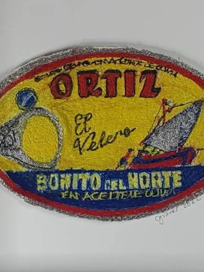 Ortiz El Velero Bonito Del Norte Tin Embroidery Wall Art