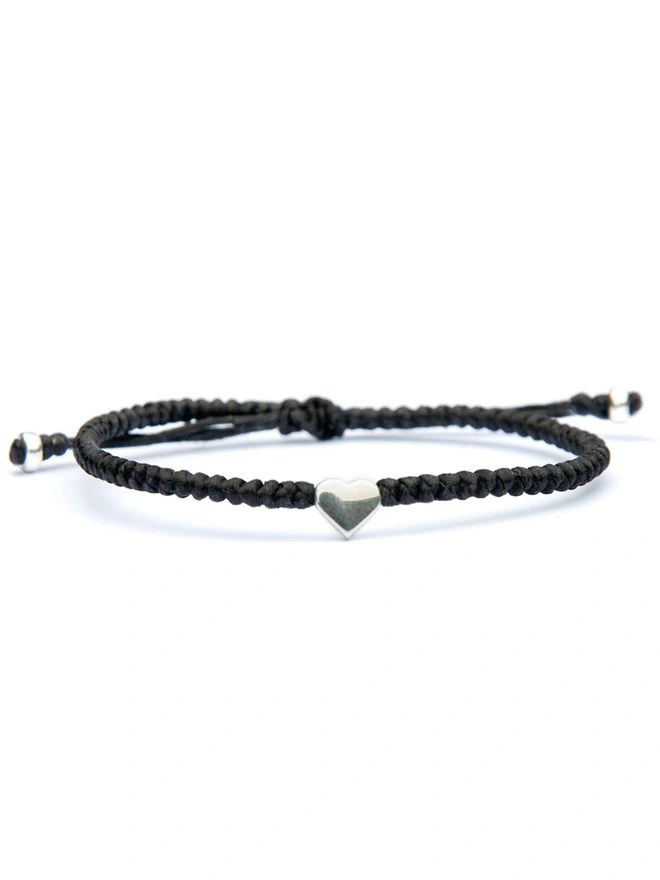 silver heart bracelet for women