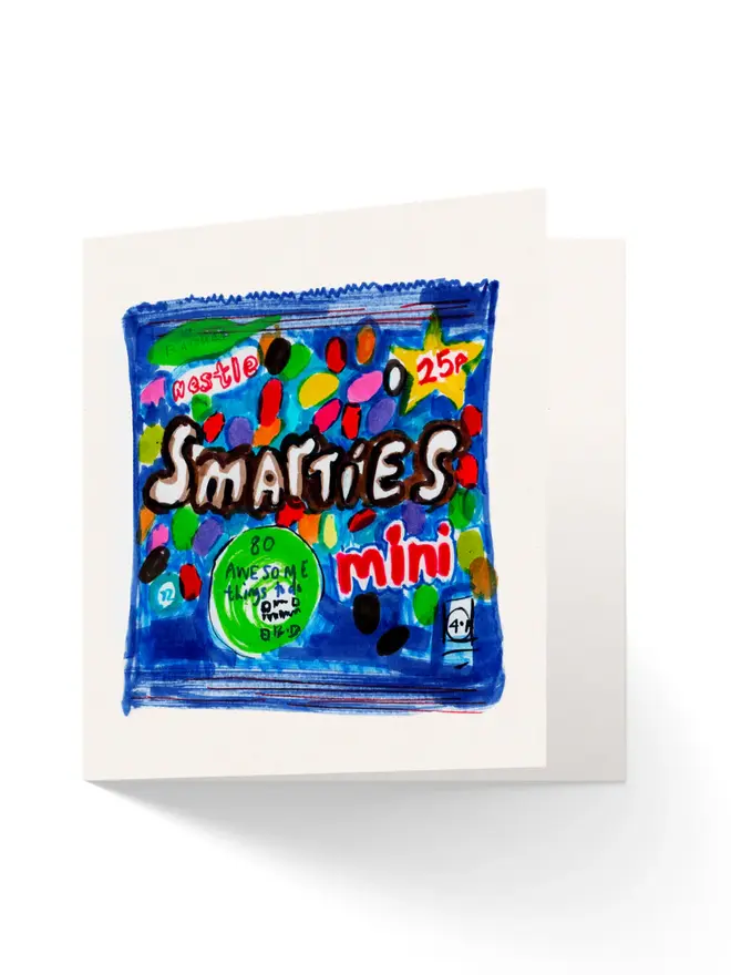 Retro Sweets Greetings Cards, Colourful Candy