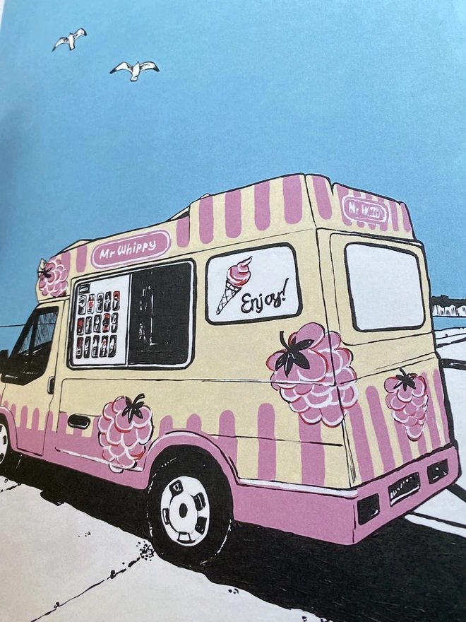 Ice cream van print details