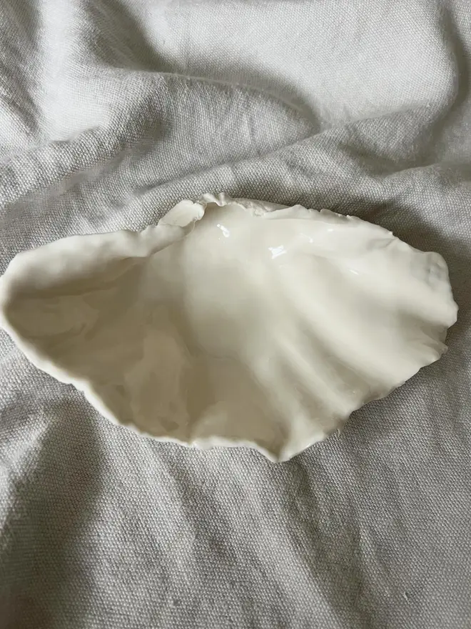porcelain clam shell dish